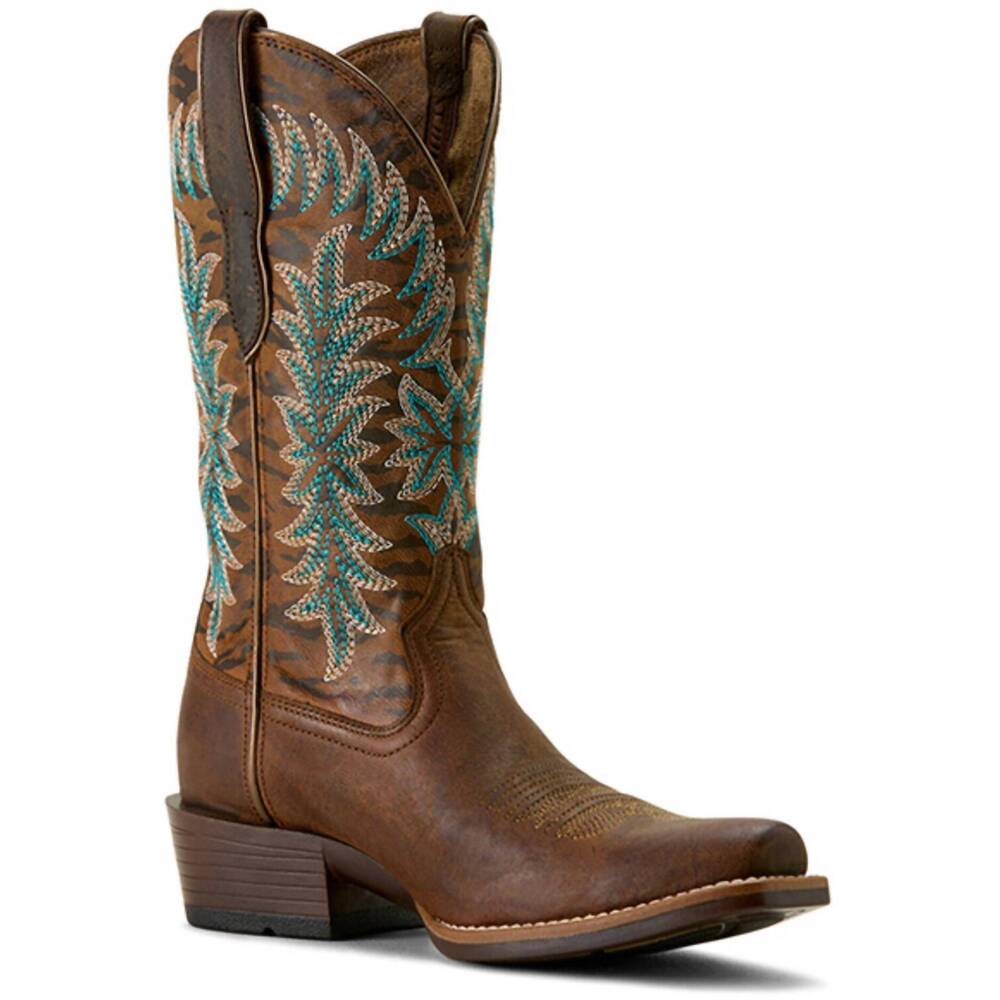 NEW ARIAT women's beaumont western boot in sassy brown